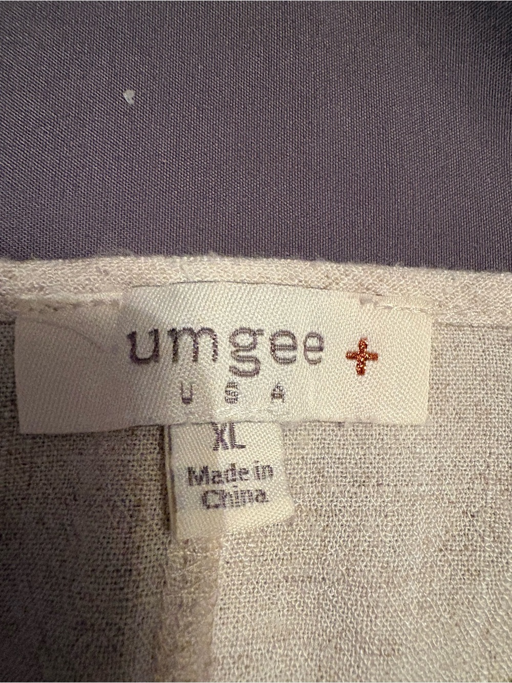 Tag inside women's garment